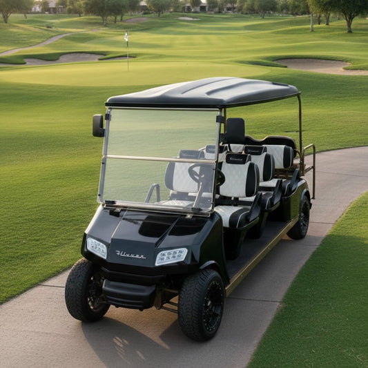 8 Seater Golf Cart 206AH Extended Range Lithium Ion Electric Street Legal LSV with LED Lights